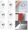 Drill Free Adhesive Hooks, 2024 Upgraded Adhesive Wall Mount Screw Hooks, Hang On Wall Without Nails, Command Hooks for Hanging Pictures for Home Kitchen 6, 2.75 2.75 inch