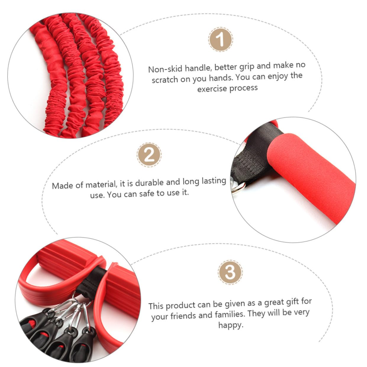 Set Di Funi Di Tensione Corda Fitness Sit up Banda Di Resistenza Corda Da Allenamento Estrattore Di Pedali Yoga Corda Per Lo Yoga Rifinitore Di Pancia Coulisse Elasticità Emulsione