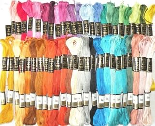 New 50 Anchor Cross Stitch Skeins Cotton Embroidery Thread Floss Assorted Colours