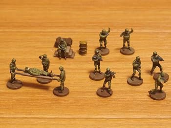 ミリタリーミニチュアアーミープラモデル　セット　ジオラマ　年代物　全92個＋ Amazon.co.jp: ミニチュア 軍人セット 26個 戦場プラモデル 戦争