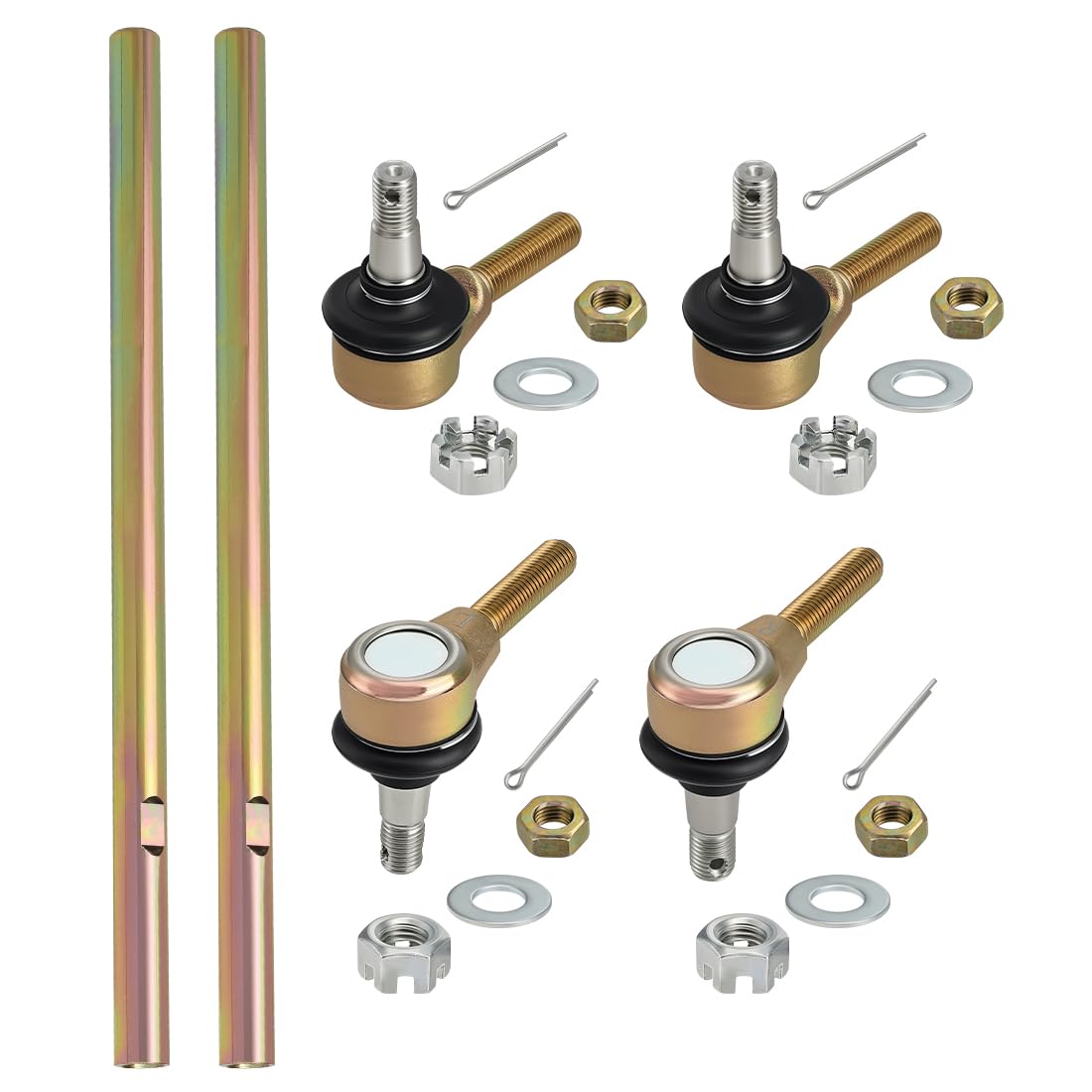 Tirante Sterzo con Testa Snodo compatibile con Yama-ha Banshee Wolverine Big Bear 350 YFZ350 YFM350F/FW/U Kodiak 400 YFM400F 1987-2006 2GU-23831-01-00 Sterzo Completo 2 pezzi