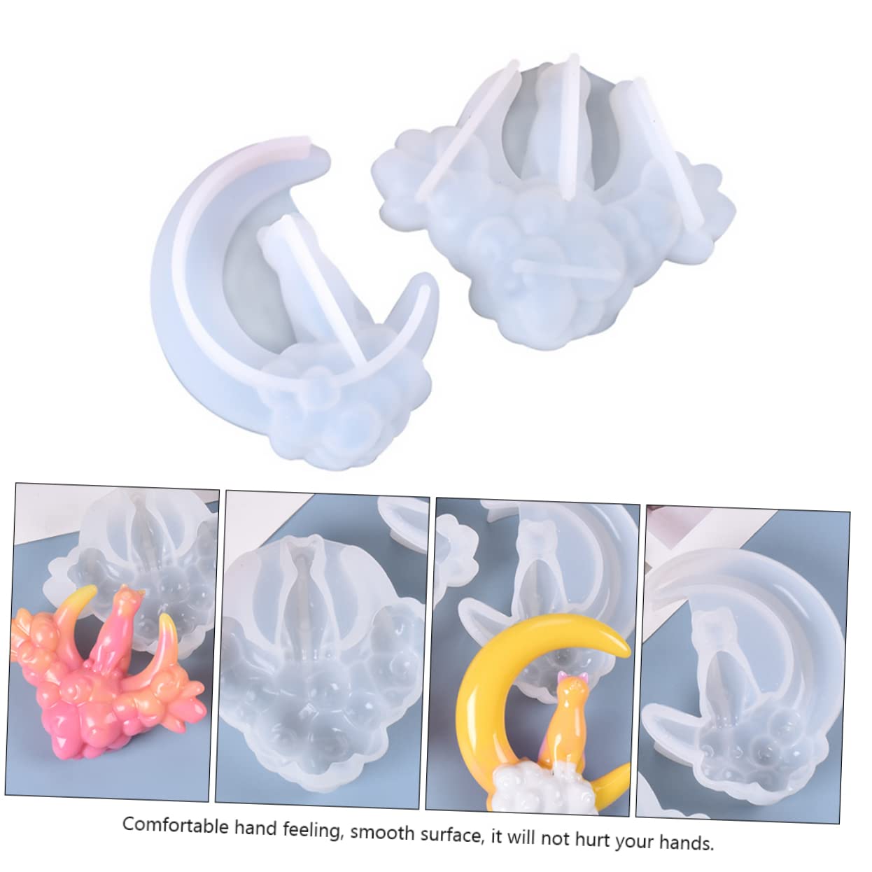 OSALADI 3 Series Molde De Epoxi Redondo Para Jabón Kits De Fundición A Mano Moldes Para Galletas De Molde De Fondant Molde De Fundición Con Colgante De Gato Molde De 2 piezas x 3