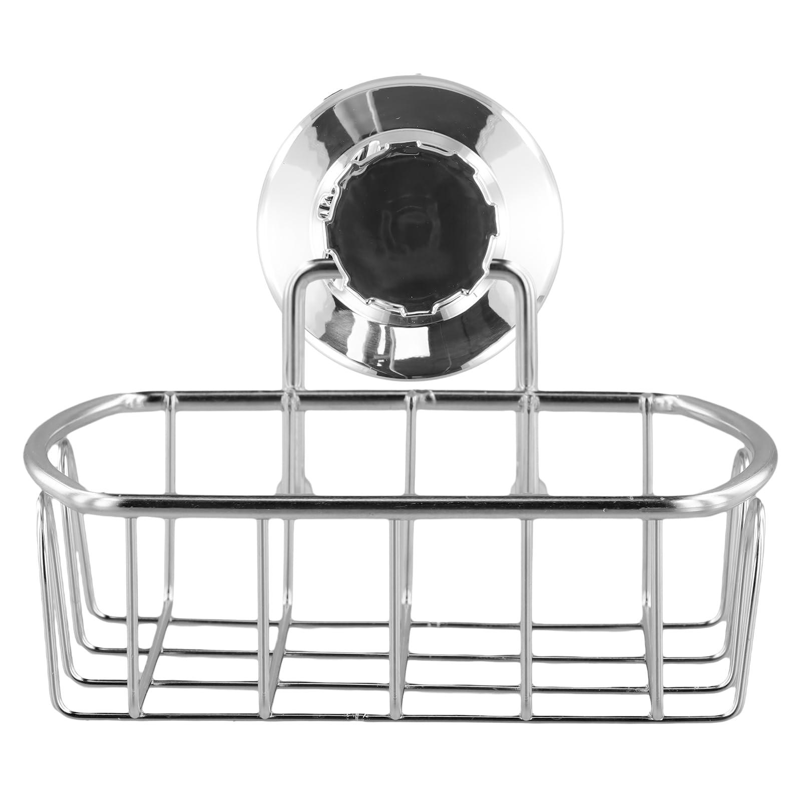 Suction Soap Dish with Hooks,Super Powerful Vacuum Suction Cup Shower Soap Holder,Rustproof Stainless Steel S304 Soap Basket - Sponge Holder for Bathroom & Kitchen (Chrome)