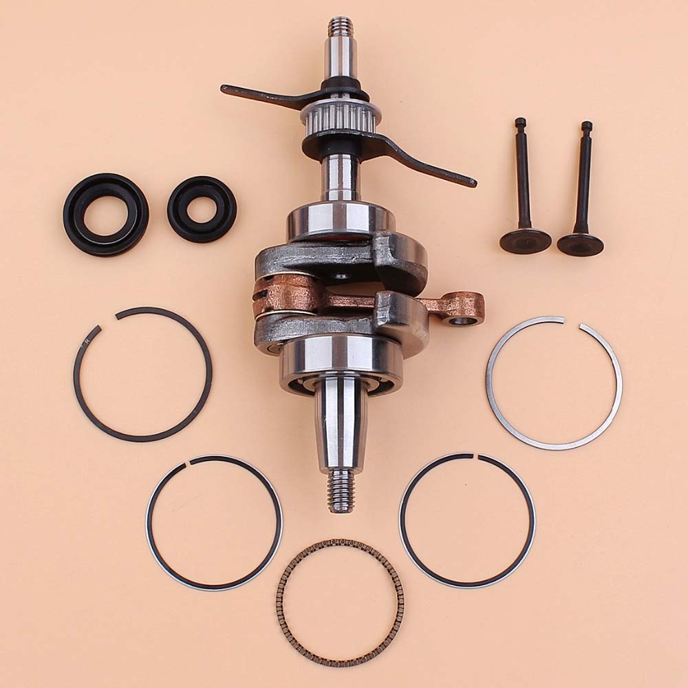 Beixi Temps Vilebrequin 39mm Anneaux de Piston Huile d'admission Joint Set Valve for Honda GX35 GX 35 Moteur Tondeuse à Moteur 4 Temps débroussailleuse Lawnmowers