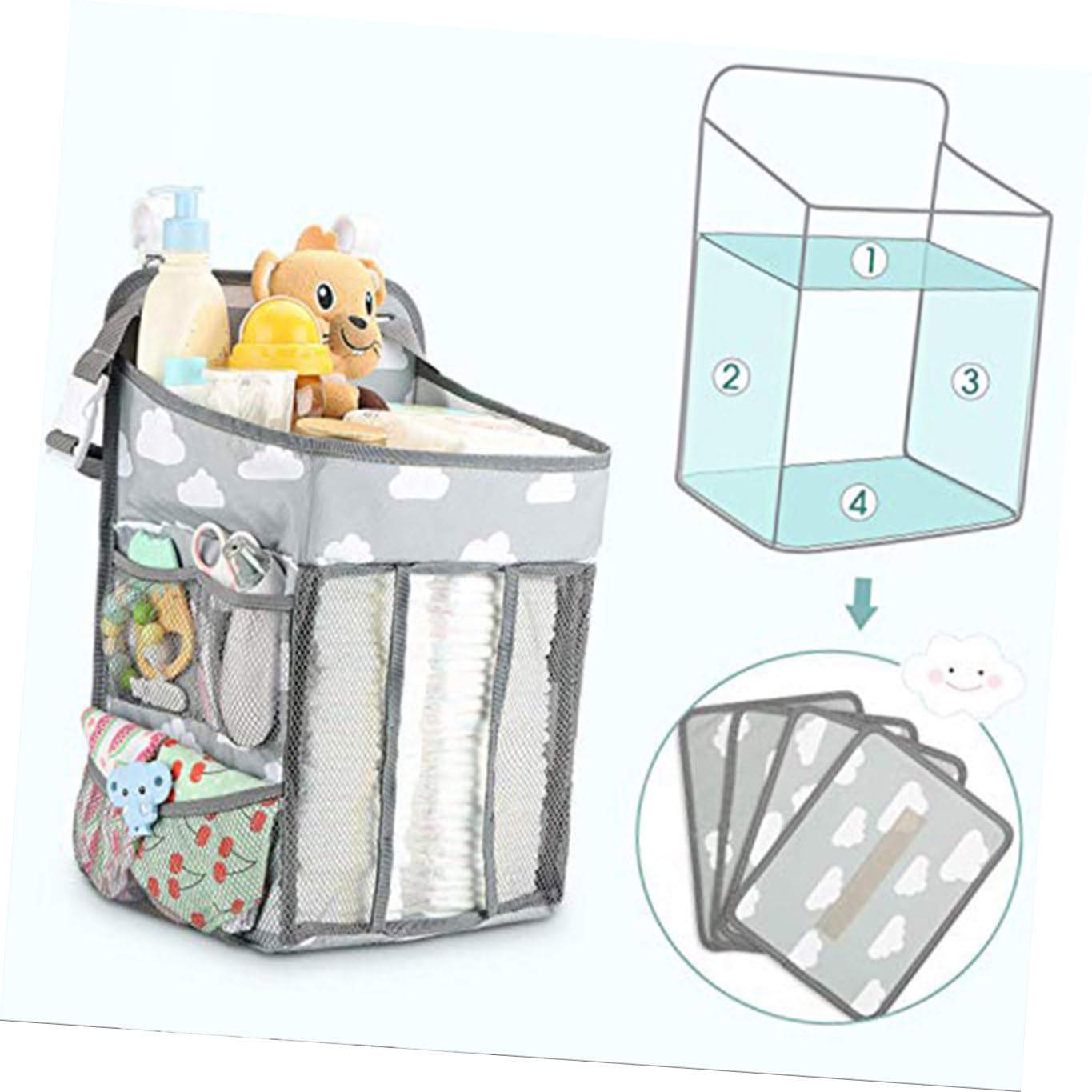 Organizador Para Colgar Ropa Bolsa De Pañales Colgante Organizador De Bolsas De Pañales Bolsas De Almacenamiento De Juguetes Bolsa De Almacenamiento Bebé Cuna