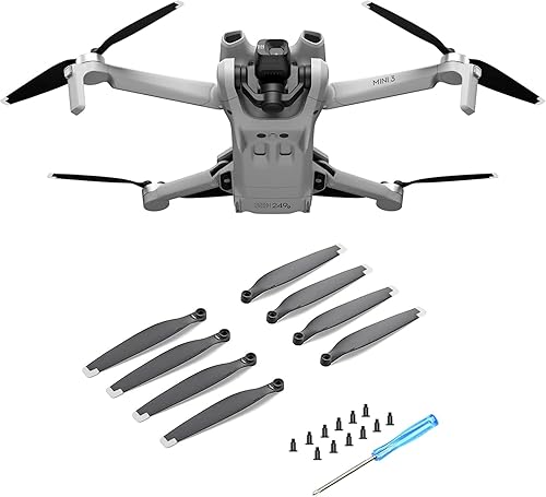 Miniatura 2 de Craznick Hélices para DJI Mini 3 cuchillas de repuesto accesorios de bajo ruido para DJI Mini 3 accesorios de dron tornillos y destornilladores