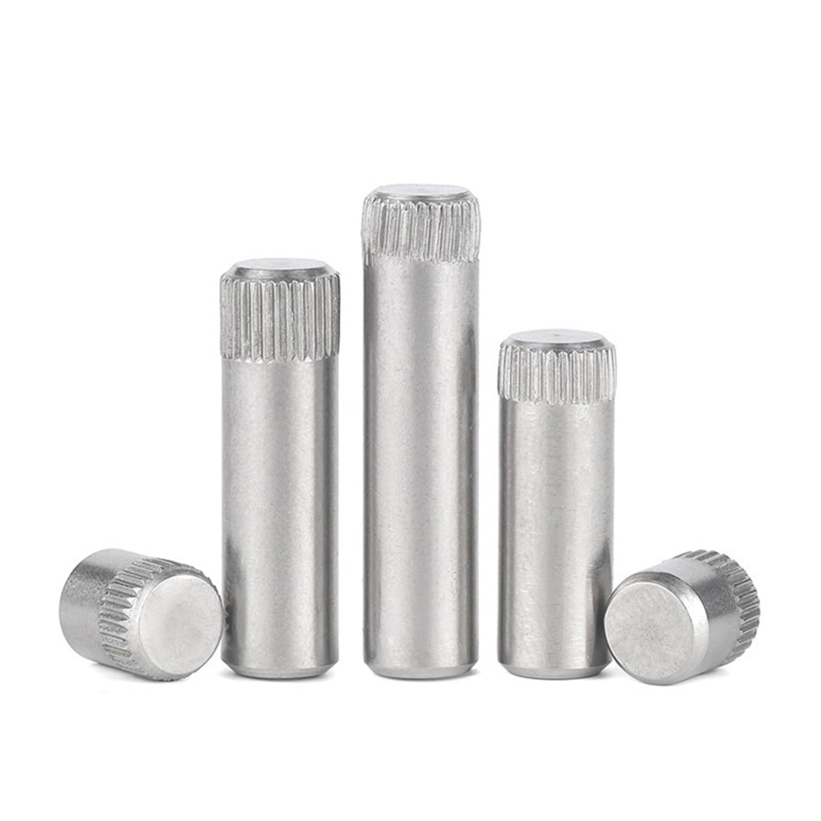 Dyyeuavt 32Mm Knurled Cylindrical Pin Shaft Hinge Toys Linkage Latch 304 Stainless Steel(M4 (10Pcs),)