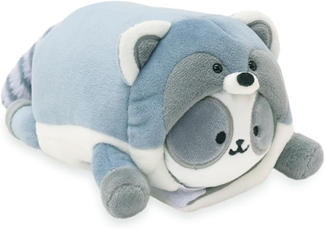 Anirollz Stuffed Animal Plush Toy Fall Animals Raccoon Pandaroll Small Outfitz Plush Doll | Soft, Squishy, Warm, Cute, Comfort, Safe Birthday Gift Kawaii