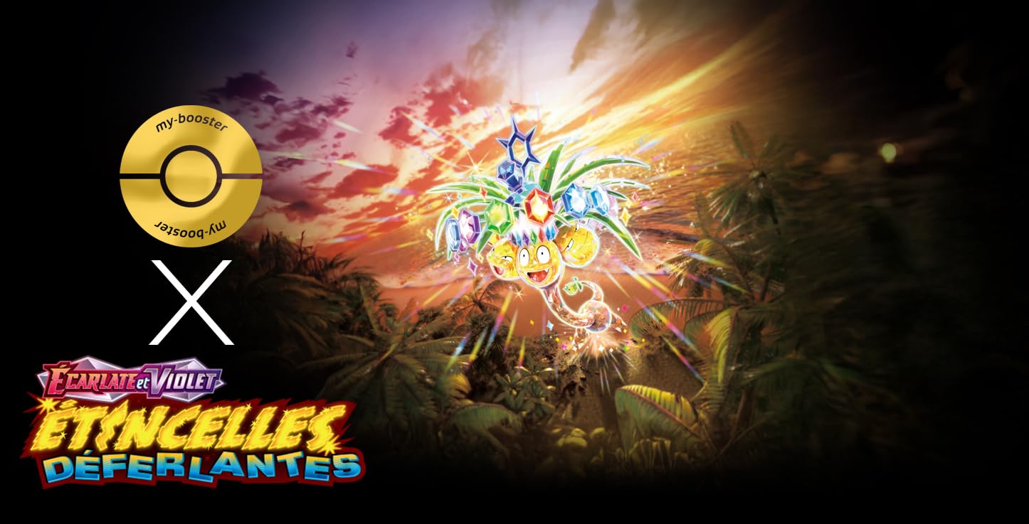 my-booster Pikachu ex 247/191 Teracristal Oro segreto X Écarlate et Violet 8 - Étincelles Déferlantes Box di 10 carte Pokémon Francese
