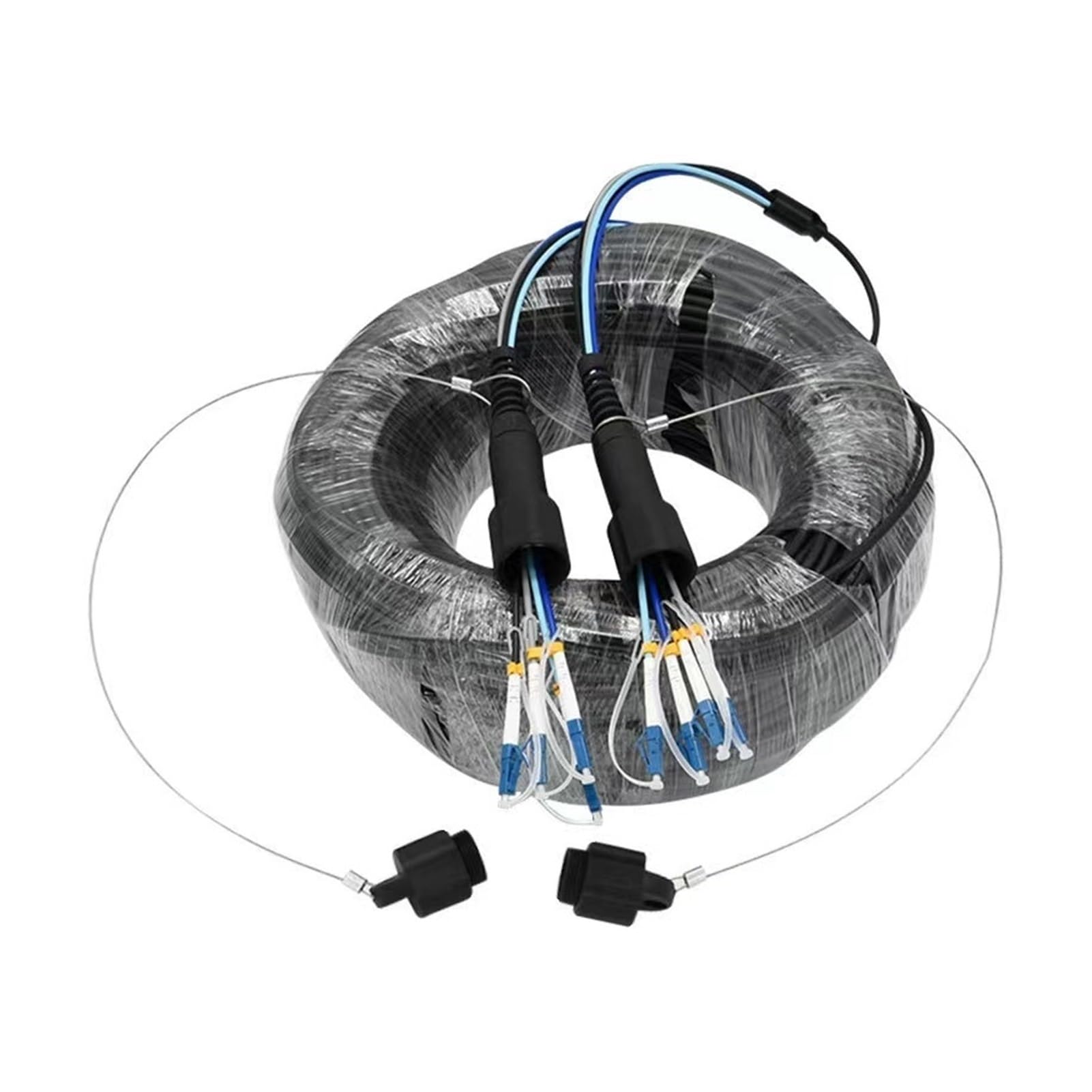 Cordon de raccordement PDLC for l'extérieur, 200m, 4/6/8 cœurs, blindé LC SC FC SM LSZH TPU DVI, étanche CPRI Jumper, Extension de Fiber Optique FTTH(6 Cores TPU SC-SC)