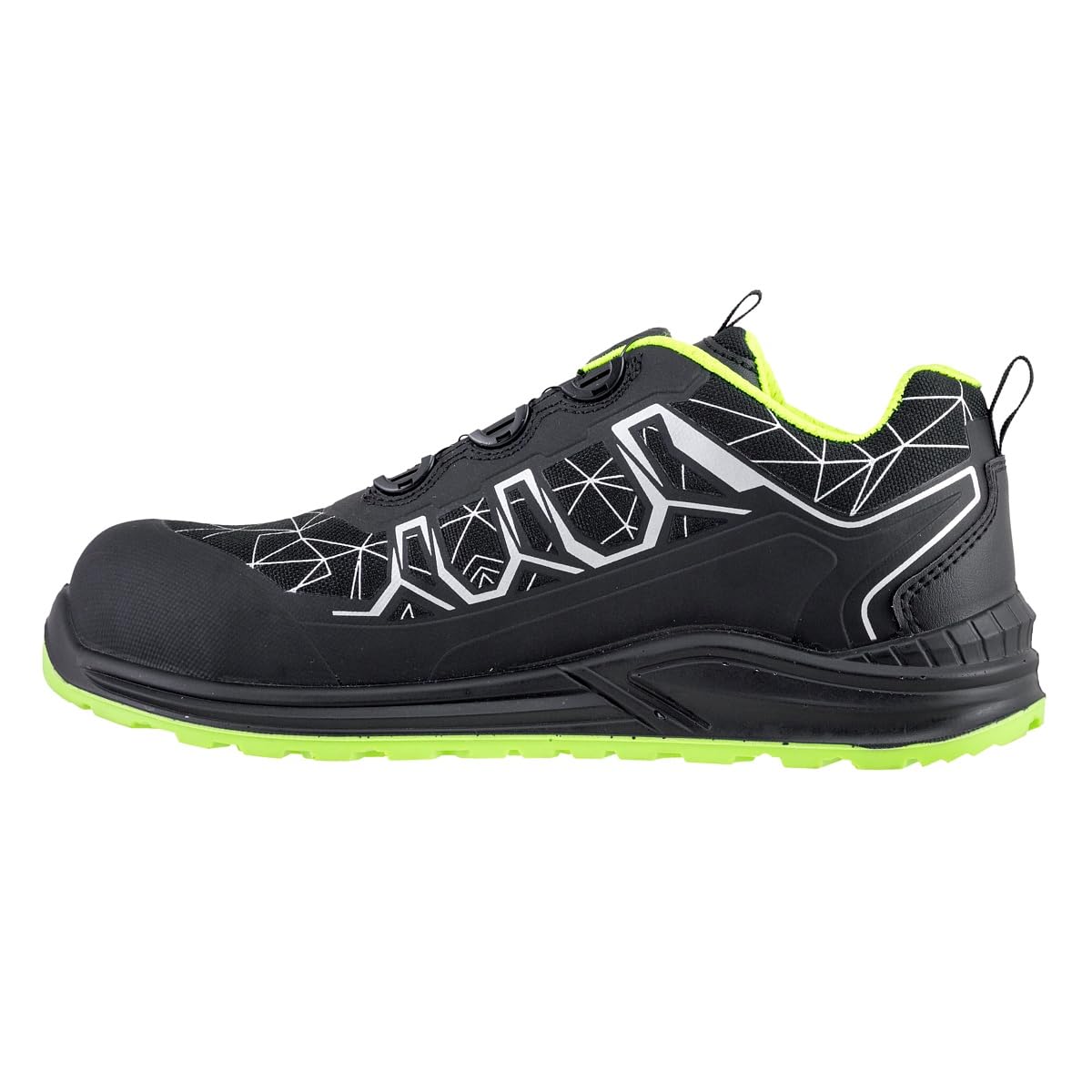 Sportliche Sicherheitsschuhe URG 254 S3S SR FO Arbeitsschuhe mit Kunststoffkappe Herrenschutzschuhe Arbeitssnaker mit BOA Verschluss und Reflektierende Elemente