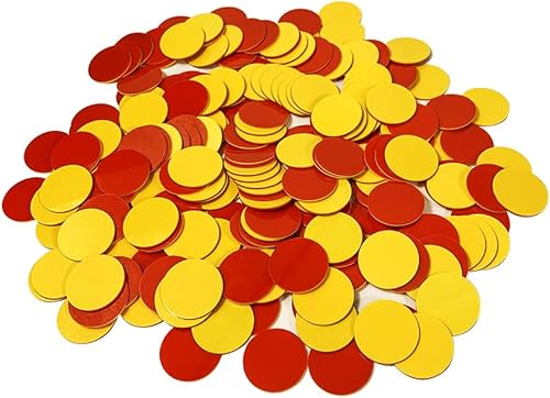 Contador de plástico de dos colores, rojo/amarillo, equipo educativo, suministros de aula de matemáticas, permite que los niños aprendan mejor las