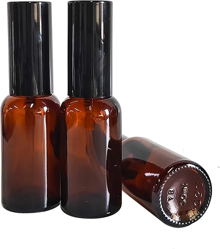 Miniatura 4 de BEGIKET Paquete de 12 aerosoles de vidrio ámbar de 1 onza para aceites esenciales, botella de spray pequeña, espray de niebla fina, pulverizador