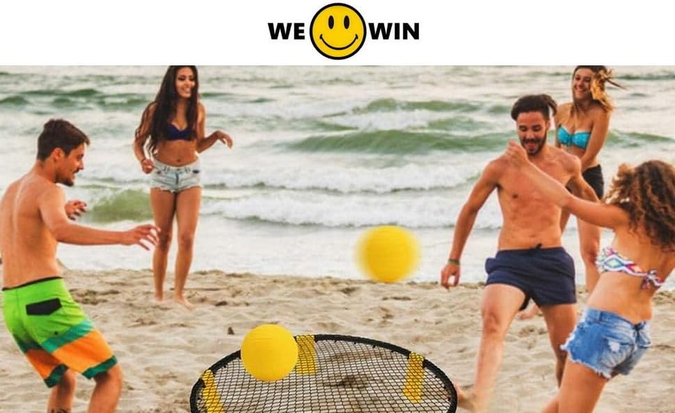 Miniatura 6 de Spike Roundnet - Pelotas de repuesto a granel, mini pelotas de waterpolo con bomba, para el patio trasero, playa, parque, piscina