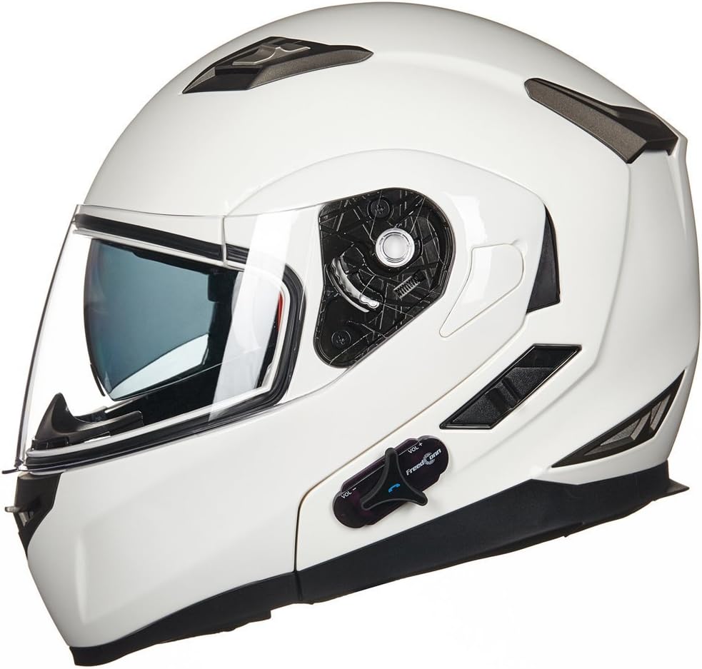 ILM Bluetooth Integrated Modular Flip up Full Face Motorcycle Helmet Sun Shield Mp3 Intercom Model 953/953 PRO