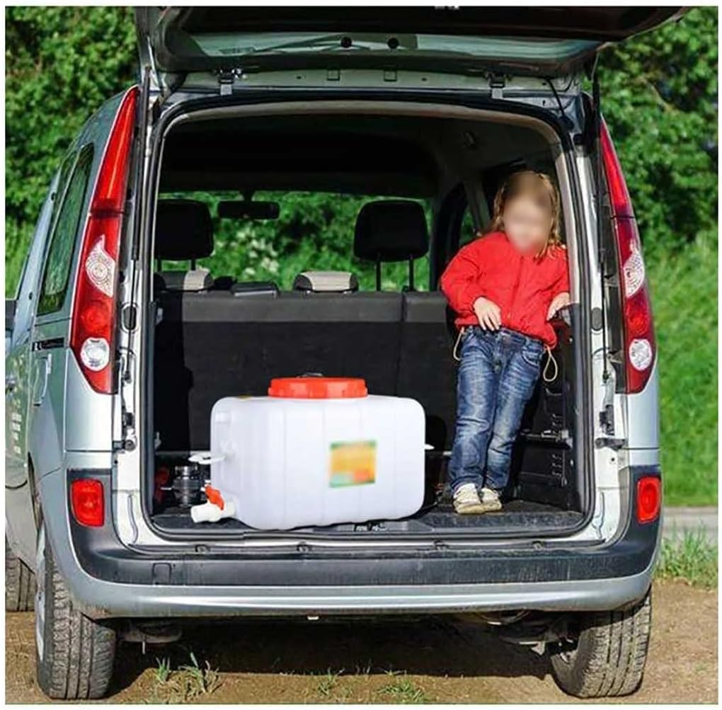Water Tank Portable Camping Water Container, Water Storage Container, Suitable for Field Travel Car Use Rectangular Storage Bucket, White(Size:150L)