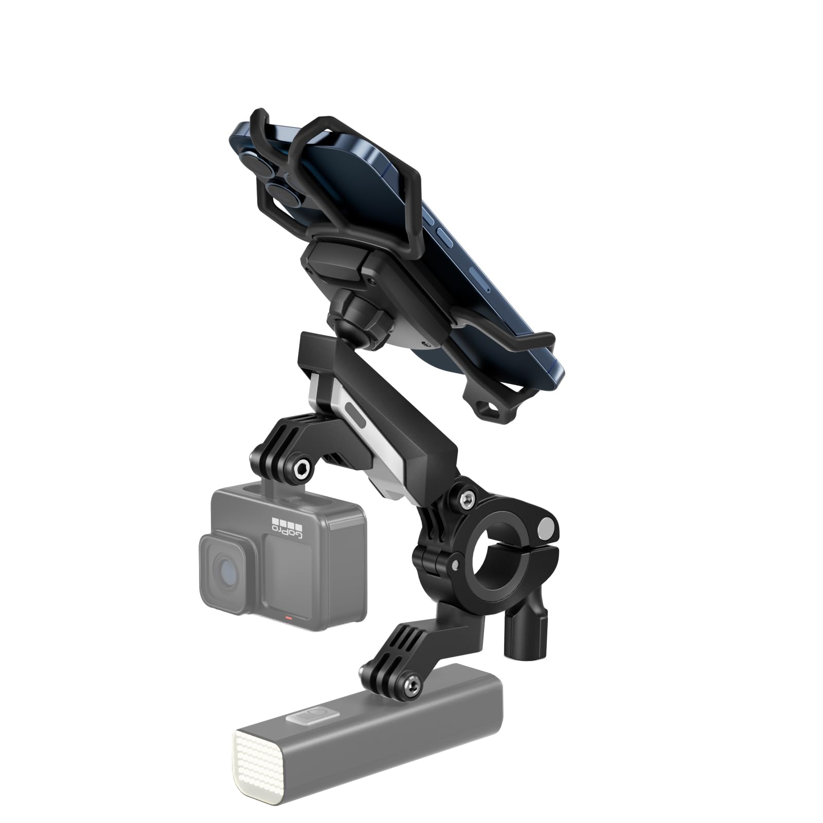 Redcomets Bike Phone Holder,Motorcycle Phone Holder, 360-Degree Rotation, Bicycle Phone Mount, Quick Removal Design Handlebar Cellphone Holder for Motorcycle Bike ATV Fit 4.7-7.2” Smartphone