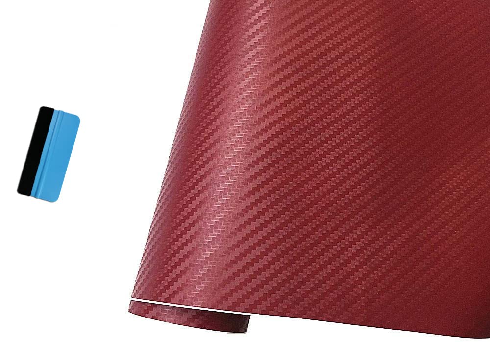 NewL 3D Carbon Fiber Vinyl Wrap Roll with Air Release Bubble Free Adhesive Film Contain Installation Tools (Silver, 30cm x 150cm) — view 17