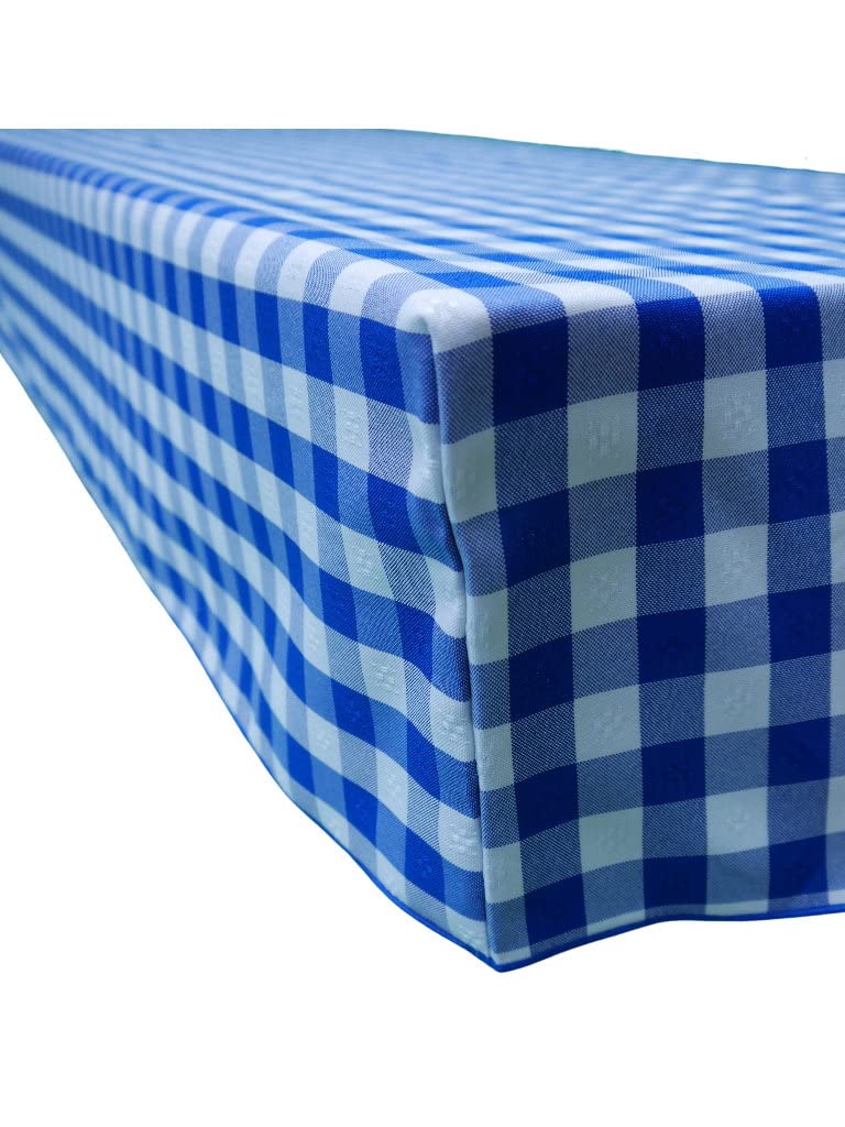 Zestaw mebli do namiotu piwnego (zestaw 3 szt.) składający się z 1 obrusu i 2 pokrowców na ławkę piwną. Rozmiar i kolory do wyboru (220 x 50 cm, niebieska kratka)
