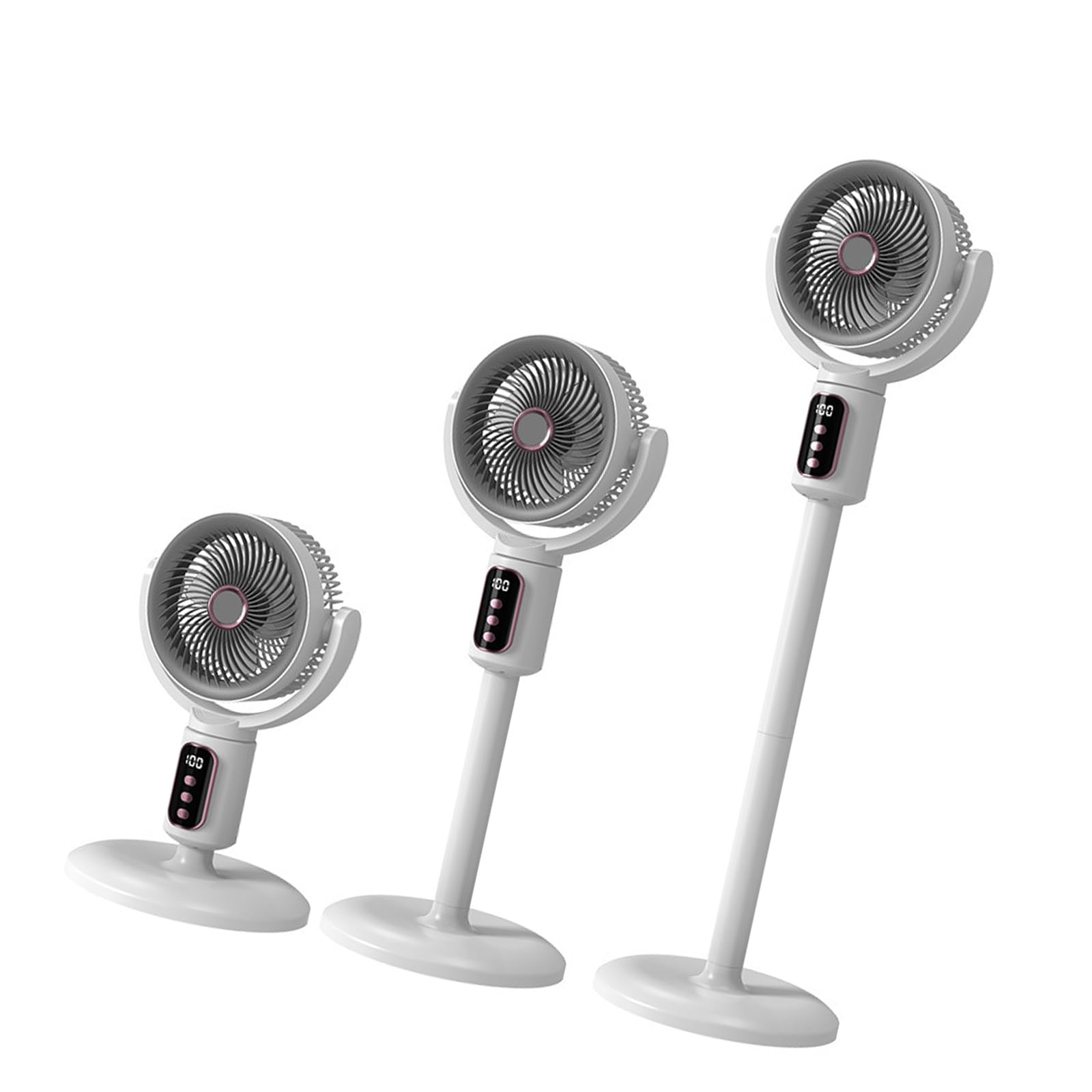 Tsynapter Portable Standing Fan Rechargeable Fan Battery Operated 5 Wind Speeds 8 Timer Quiet Operations Suitable for Home Offices Portable Tower