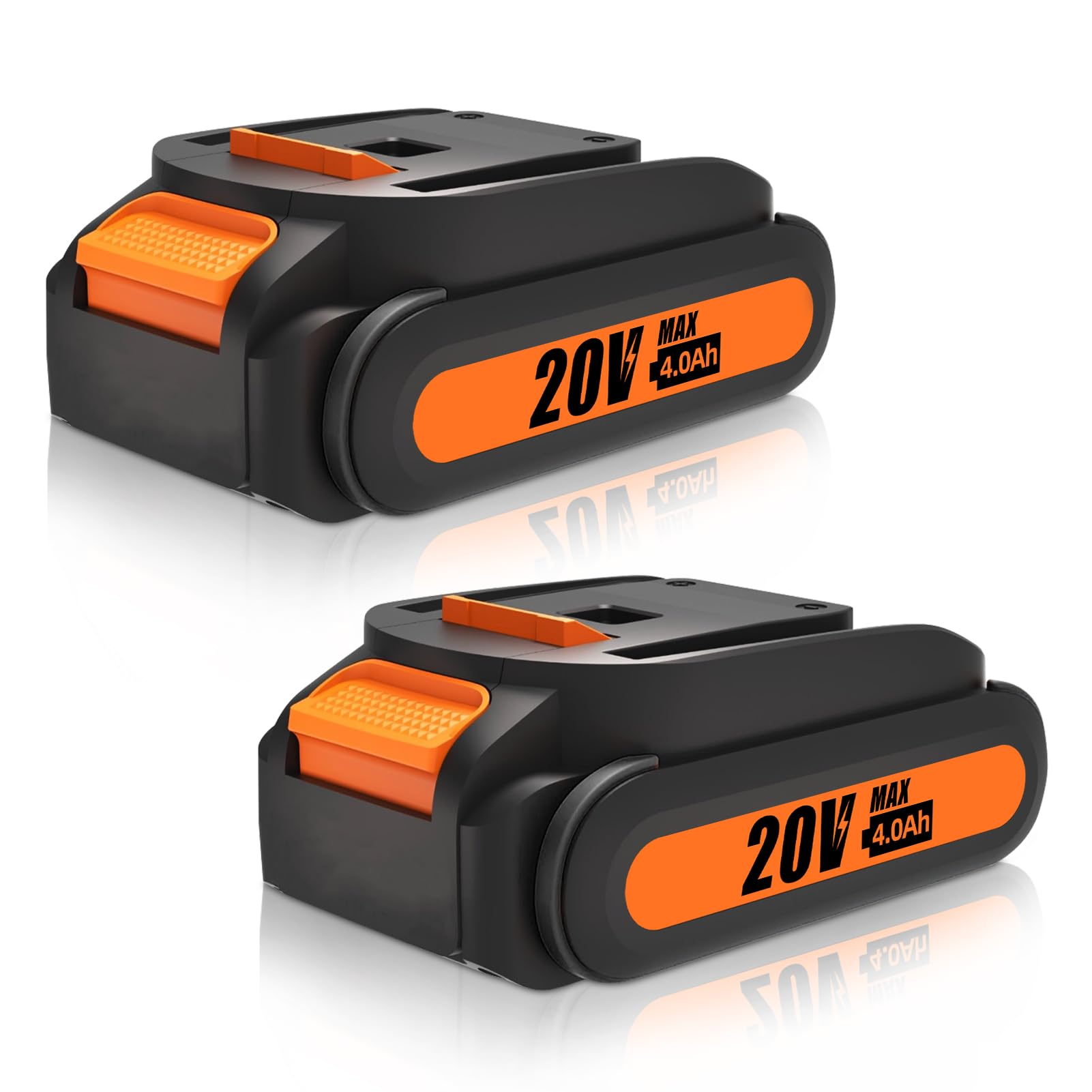 2 Packs 20V 4.0AH WA3520 Battery Replacement for Worx 20V Battery WA3525 WG151s WG155s WG251s WG255s WG540s WG545s WG890 WG891 Compatible with Worx 20V PowerShare Cordless Tools