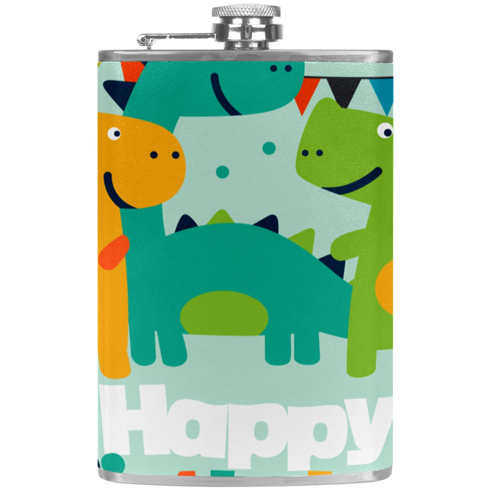 Flasque de poche pour barbecue et pêche : bouteille de vin motif dinosaure