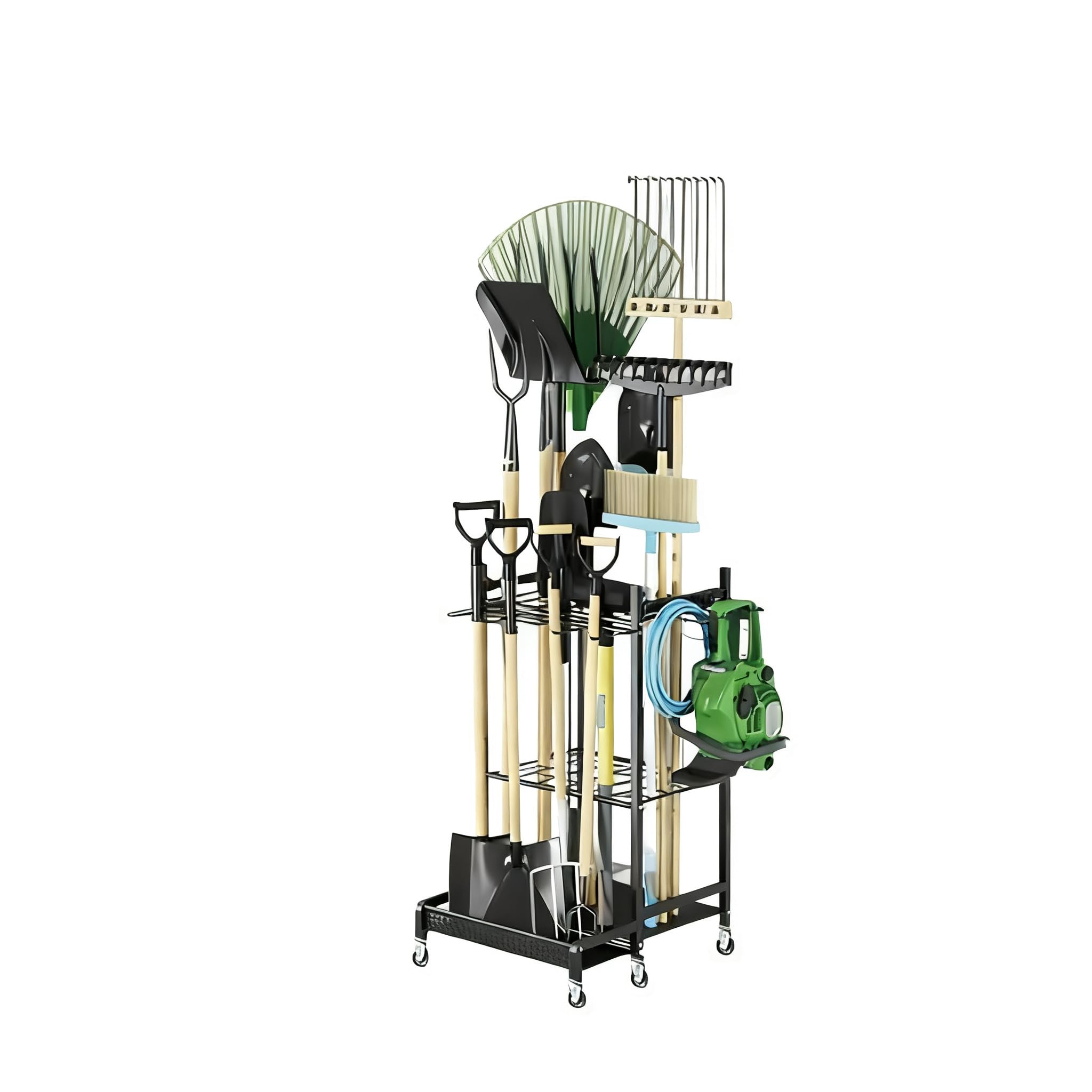 Robusto Organizer per Attrezzi da Giardino con 30 Slot e 9 Ganci