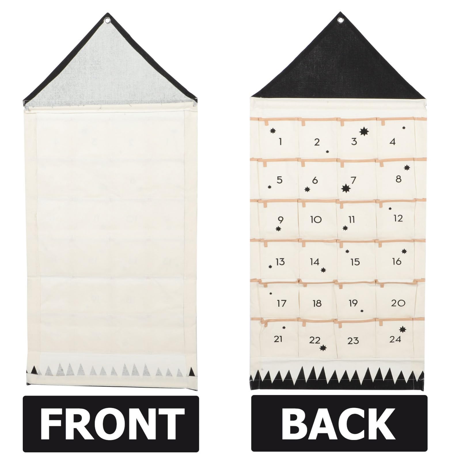 VICASKY 2piezas Bolsa De Almacenamiento Colgante De Navidad Bolsillos Organizador Multifuncional Para Pared Decoración De Adviento Para Adultos Para Mantener Orden Adornos y Pequeños