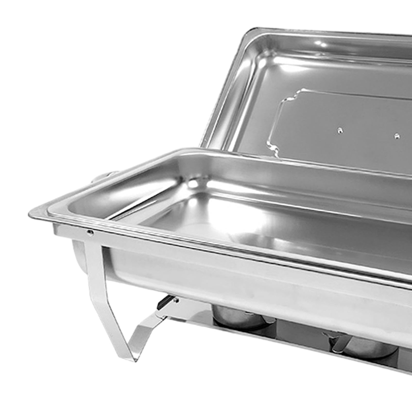 Juego de Calentadores de Alimentos para Buffet con Marco, Bandeja Rectangular para Alimentos, Ideal para Fiestas, Y, Rejilla única, Individual