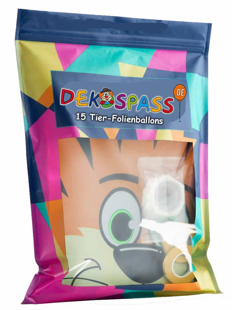 14x Tier Ballons plus Helium Ballongas Flasche | Heliumflasche Set + Knickventil + Folienballons + Folienballons | Kindergeburtstag Deko Zoo Party, Edition: 14 Tier Ballons + Helium Gasflasche