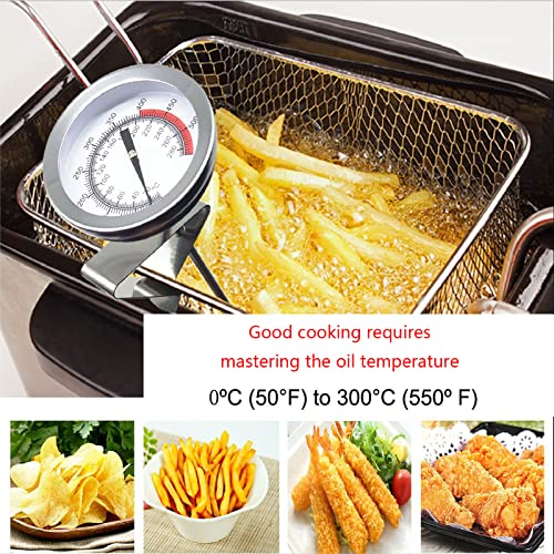 Oil Thermometer Deep Fry with Clip Candy Thermometer for Turkey Fryer Stainless - Image 5