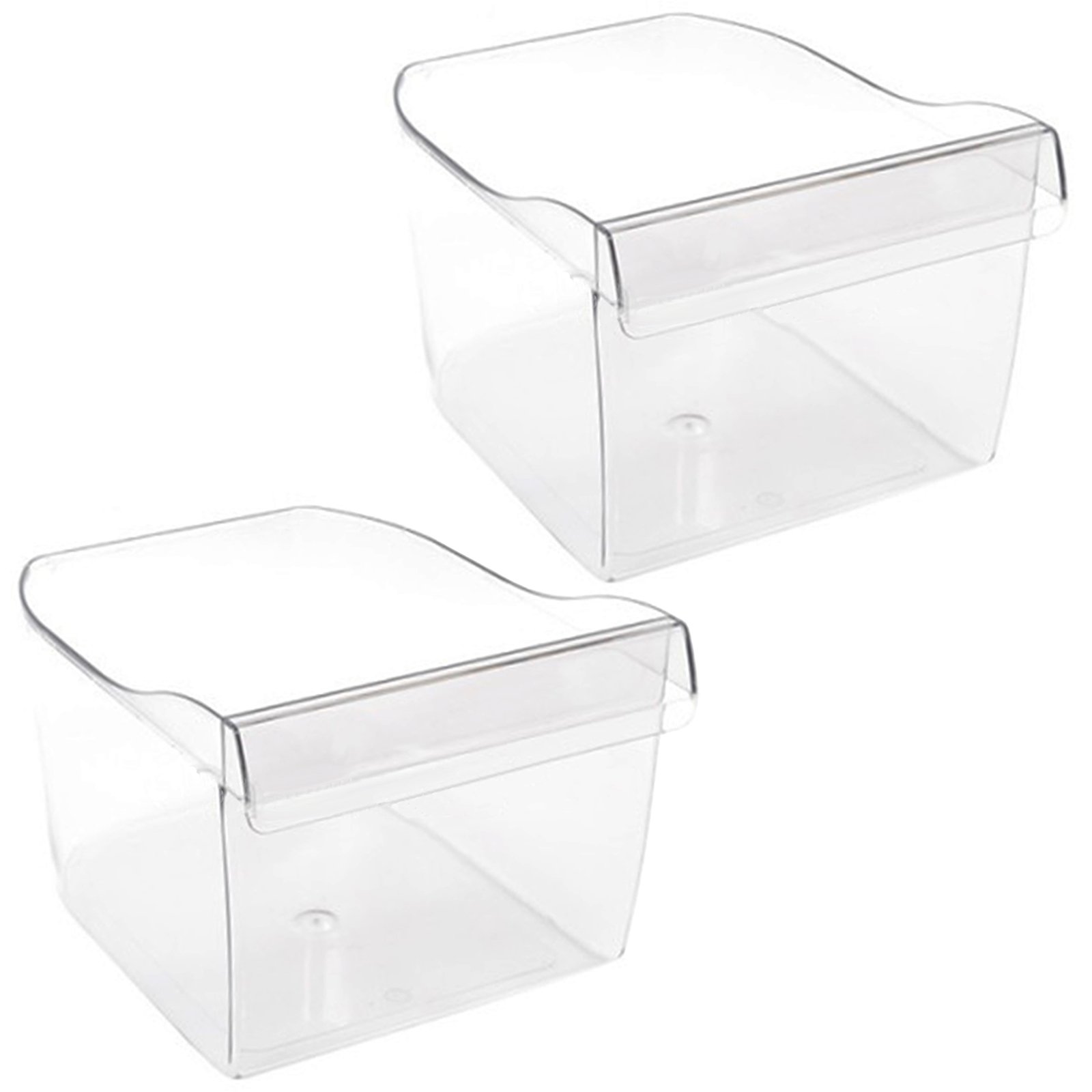 SPARES2GO Salad Bin Square Crisper Drawer Box for Gorenje Fridge Freezer (Pack of 2)