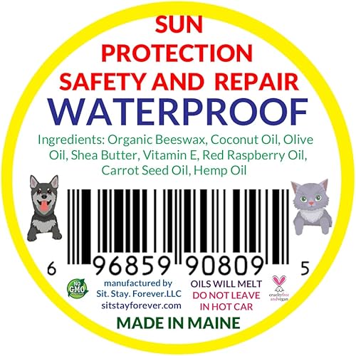 Miniatura 3 de SIT. STAY. FOREVER. SAFETY FIRST PET PRODUCTS Protector solar orgánico e hidratante para perros y gatos, 2 onzas, todo natural, impermeable,