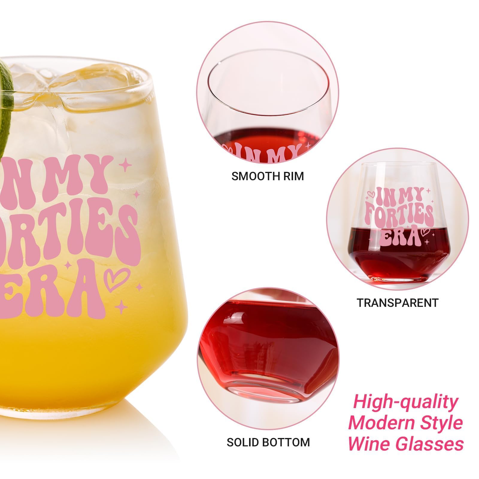 40th Birthday Wine Glass - 'In My 40s' Gift -2