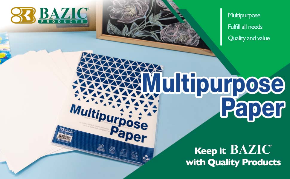 Amazon.com : BAZIC Products White Multipurpose Paper, 8.5 x 11 in