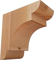 Vista 30 de Ekena Millwork COR04X12X12NEB00RWR 4 pulgadas de ancho x 12 pulgadas de profundidad x 12 pulgadas de alto New Brighton Rough Sawn Corbel, cedro rojo