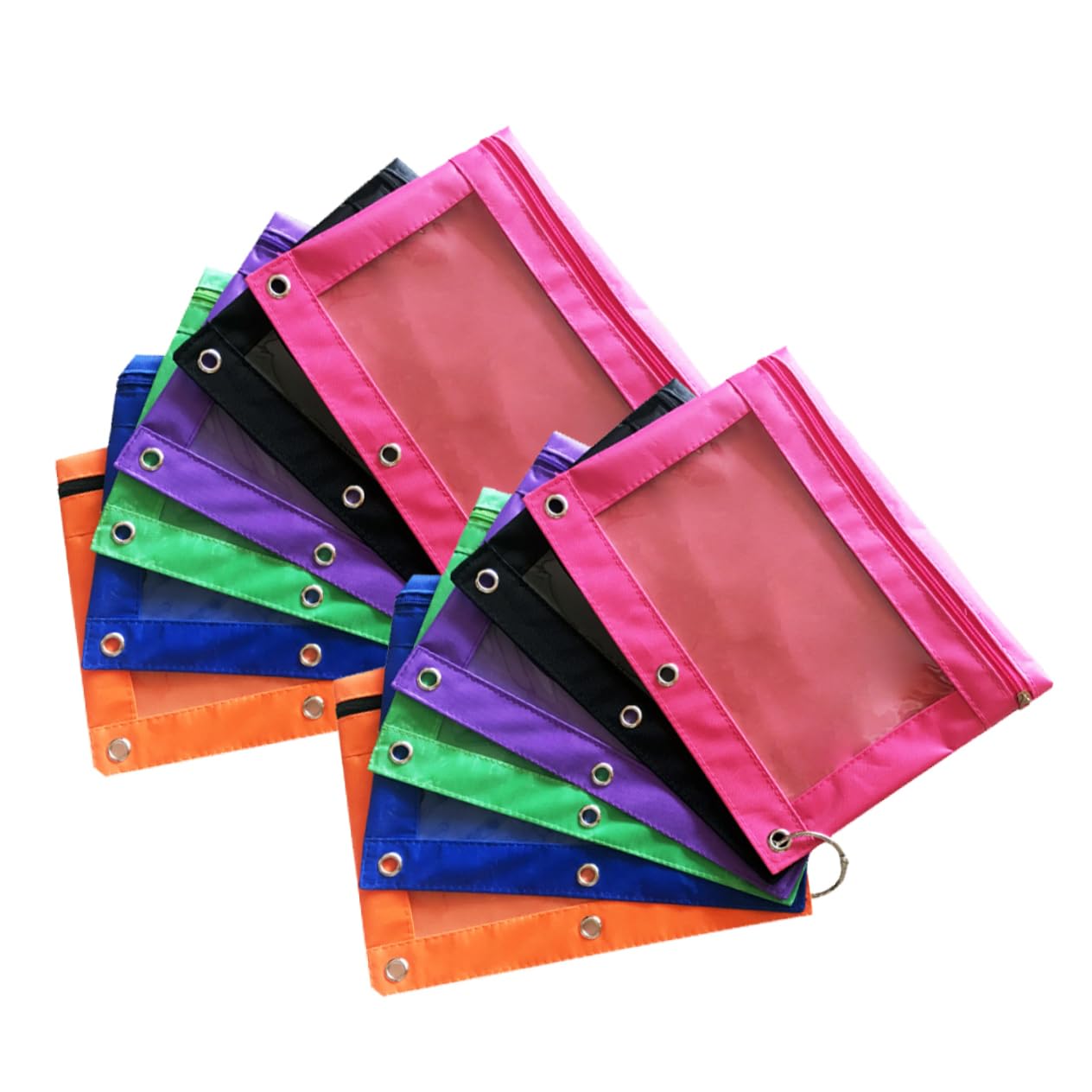 Estuche Sencillo para Lápices de Tela Oxford Transparente 12 Uds