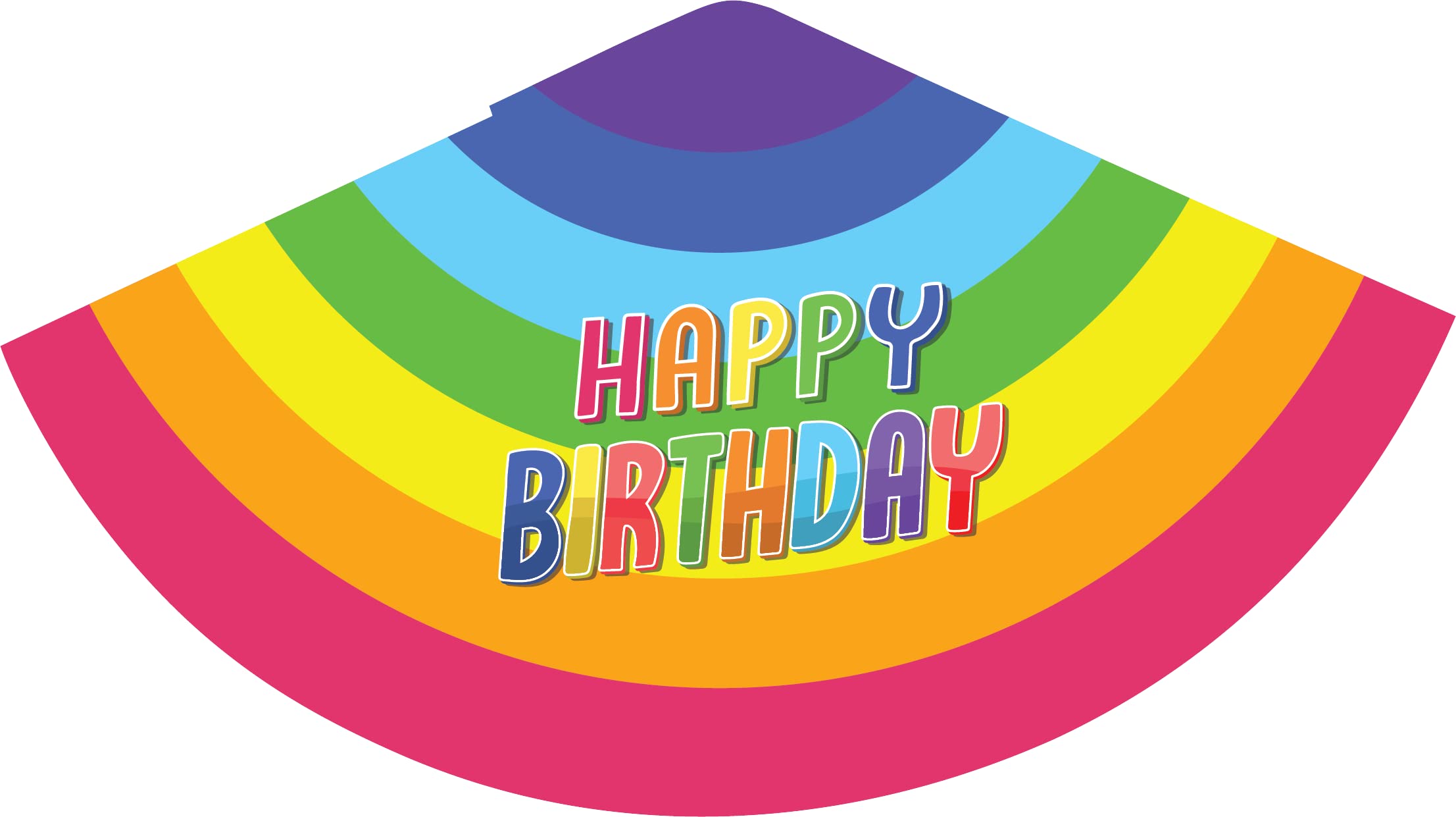 PartyToko Rainbow Party Hats (Multicolor)- 10pcs 1