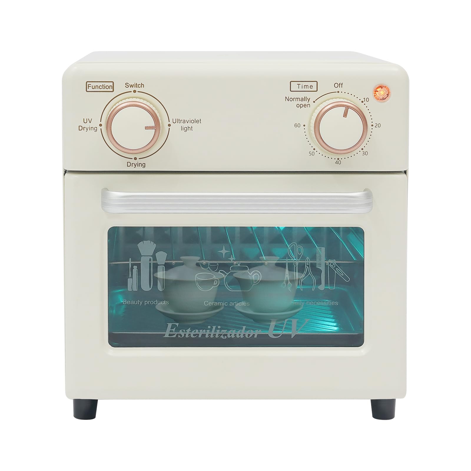 UV Desinfektionsschrank 10L UV LED Lampe Desinfektion Maschine 0~180 ℃ Heiz-Trocknungsfunktion UV-Sterilisator mit 0-60Min Timer Nail Tool Sterilizer für Kosmetik Friseursalon
