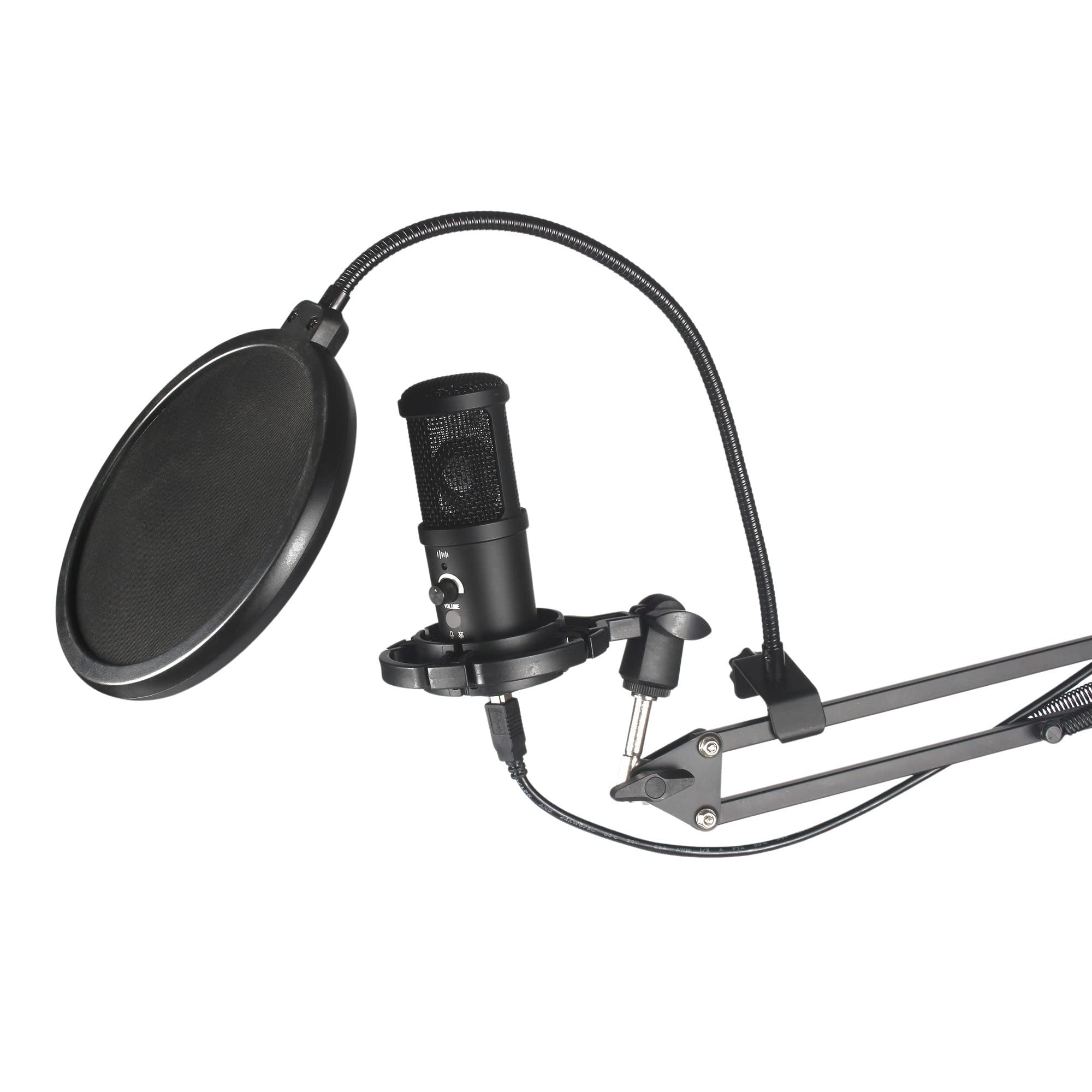 Easypix MYSTUDIO Podcast - Equipo Completo con micrófono y Auriculares para grabaciones de Audio