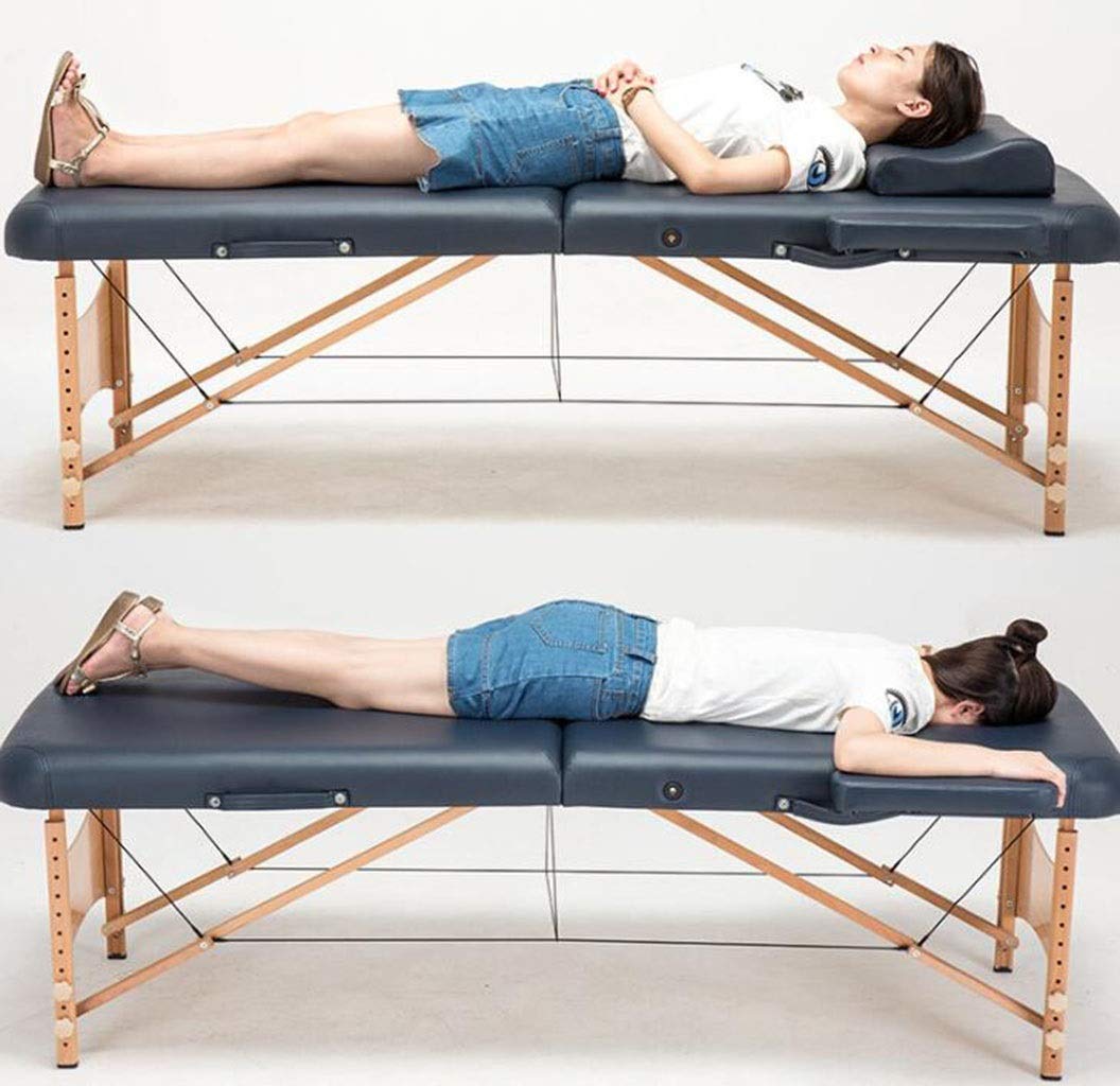 Stół do masażu przenośny składany kanapa łóżko lekki profesjonalny fotel do salonu kosmetycznego łóżko plinta do reiki, tatuażu, fizjoterapii, 70 * 93 * 20cm, brązowy(