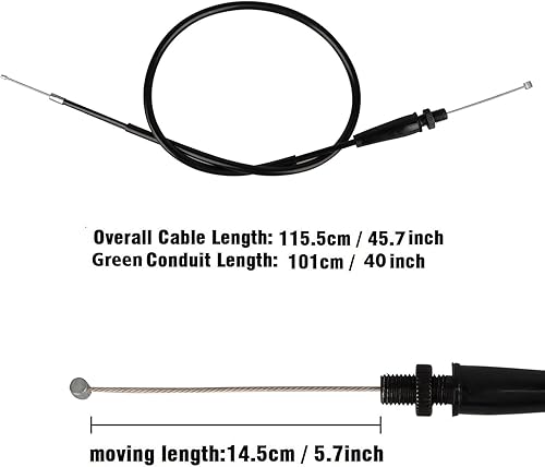 Miniatura 6 de nibbi Cable de acelerador Go Kart de 46 pulgadas, universal de 46 pulgadas, cable de motocicleta para Minibike TaoTao Kymco SYM GY6 Scooter 125 150