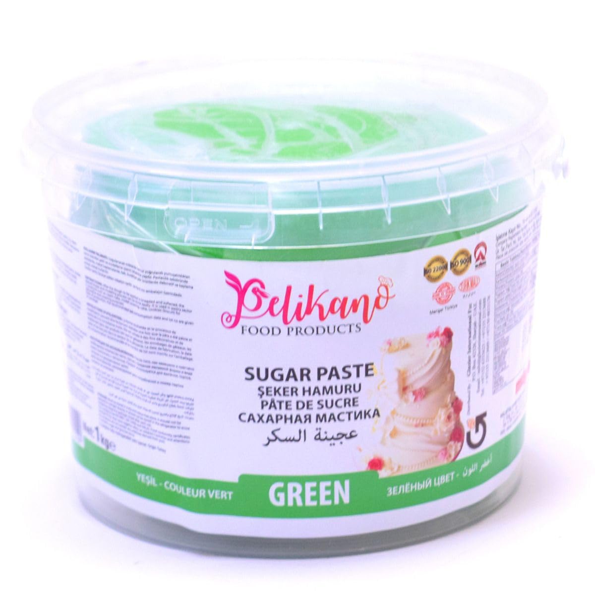 Cake S.O.S Pelikano Sugar Paste Fondant - Green 2.2 lb (1 kg)