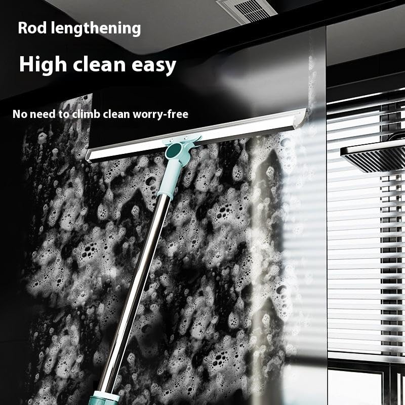 Image of 50 CM Magic Broom Silicone Floor Wiper with Extendable Handle, 180 Rotating Squeegee for Floor, Tile, Marble, Glass & Window Cleaning, Heavy Duty Silicone Blade for Bathroom & Home
