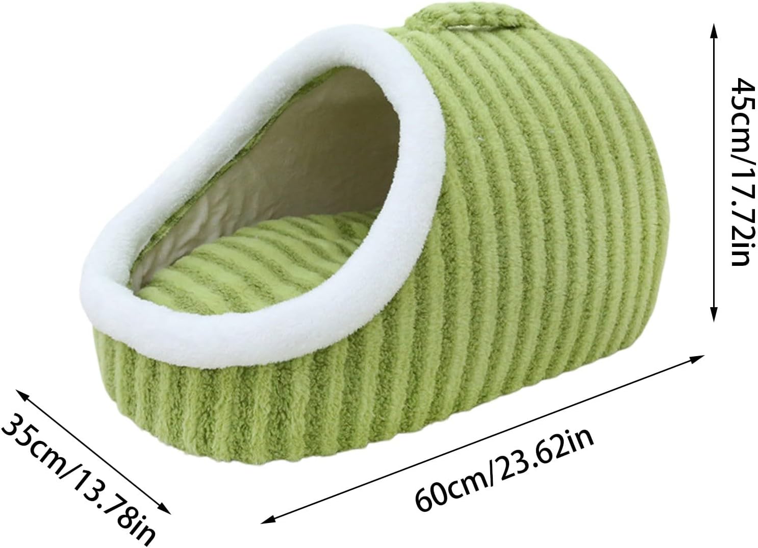 Cozy Hideaway Cat Bed - Indoor Pet House With Removable Mattress, Warm Sleeping Bed, Non-Slip Washable Soft Slipper Cave for Small and Medium Pets