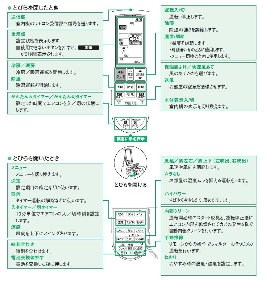 Amazon.co.jp: 三菱 ルームエアコン 霧ヶ峰用 リモコン PG094(M21 1L0