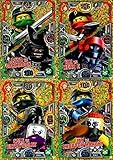  LEGO Ninjago Serie 3 - 4 limitierte Gold Karten Trading Cards NEU LE12 Lloyd, LE13 Kai, LE14 Cole, LE15 Jay + Bonus Karte aus Serie 2 Ronin LE8