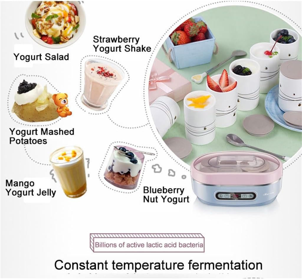 Yogurt Makers Machines With ses Jars 10 Cup Fermenter Electric Kitchen Appliances Home Rice Wine Natto Maker