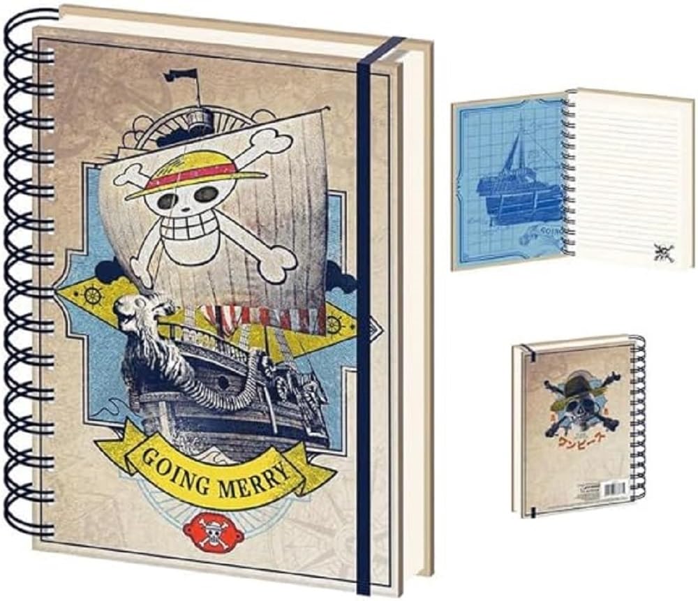 One Piece Notebook (Live Action Going Merry Design) Wiro A5 Writing Book and Journal - Official Merchandise