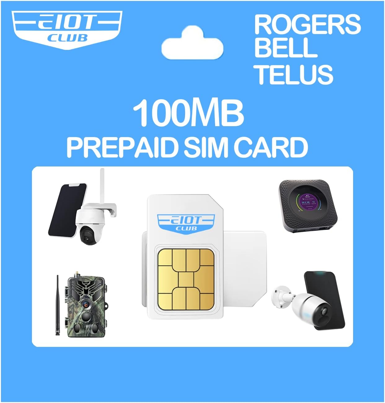 4G LTE Cellular Prepaid SIM Card Support Bell/ Rogers /TELUS
